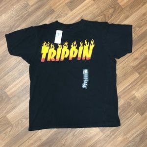 Ring of Fire Trippin Fire Black T-Shirt Men’s Size Large New with Tags